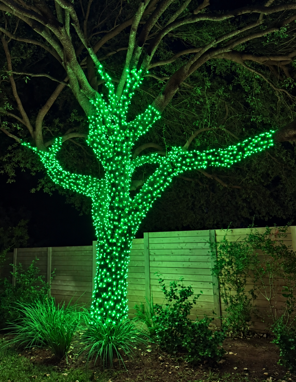 (24 pack) Green LED Mini Christmas Lights – 70 Count, 4" Spacing, Commercial Grade