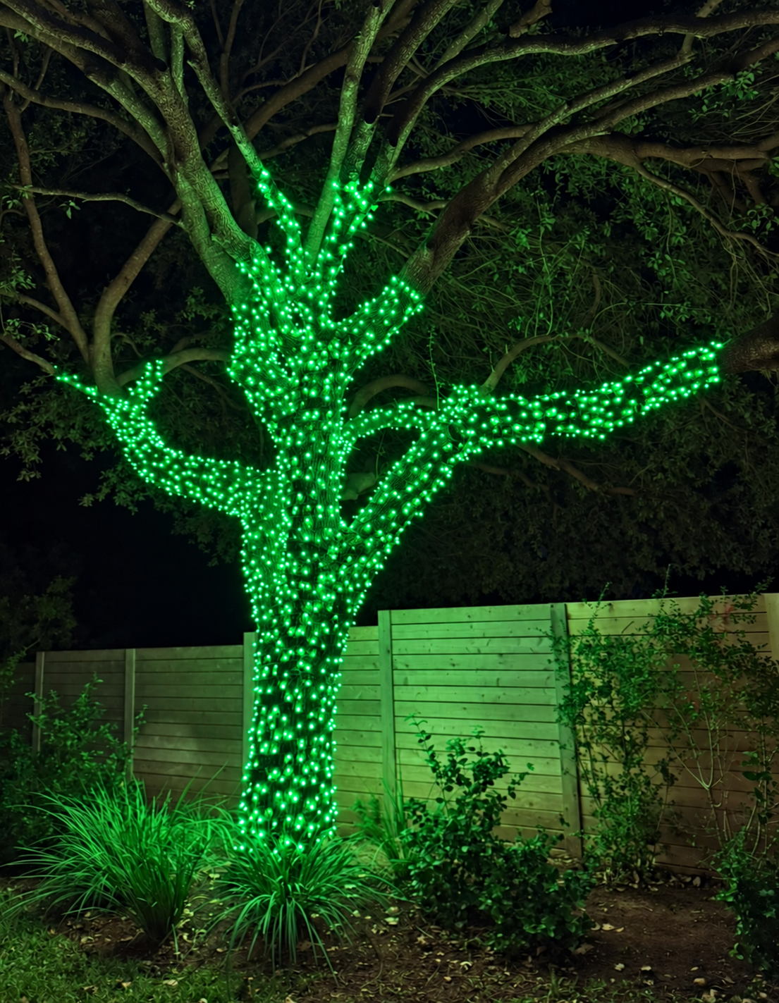(24 pack) Green LED Mini Christmas Lights – 70 Count, 4" Spacing, Commercial Grade