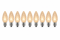 C9 LED Christmas Light Bulbs - Warm White 3000K - 25 Pack - Faceted