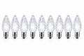 C9 LED Christmas Light Bulbs - Pure White - 25 Pack - Faceted