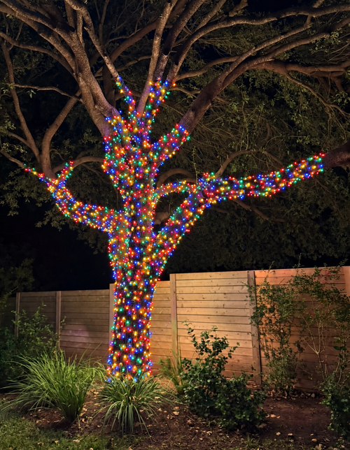 (24 pack) Multi Color LED Mini Christmas Lights – 70 Count, 4" Spacing, Commercial Grade