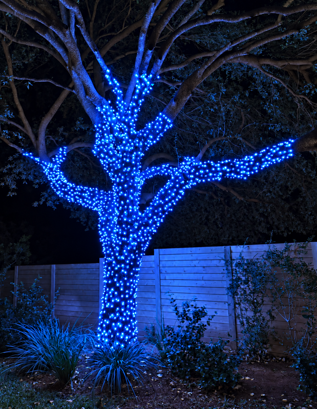 (24 pack) Blue LED Mini Christmas Lights – 70 Count, 4" Spacing, Commercial Grade