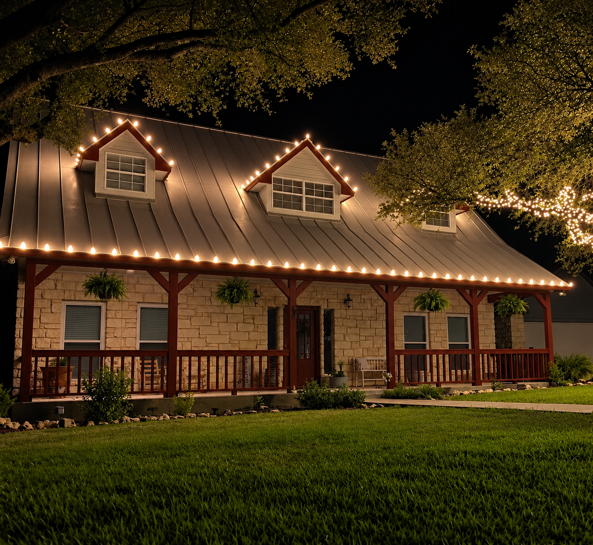 C9 LED Christmas Light Bulbs - Warm White 3000K - 25 Pack - Faceted