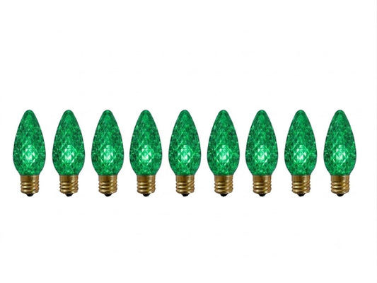 Led C9 Green bulb (25 count) 2025 New bulb